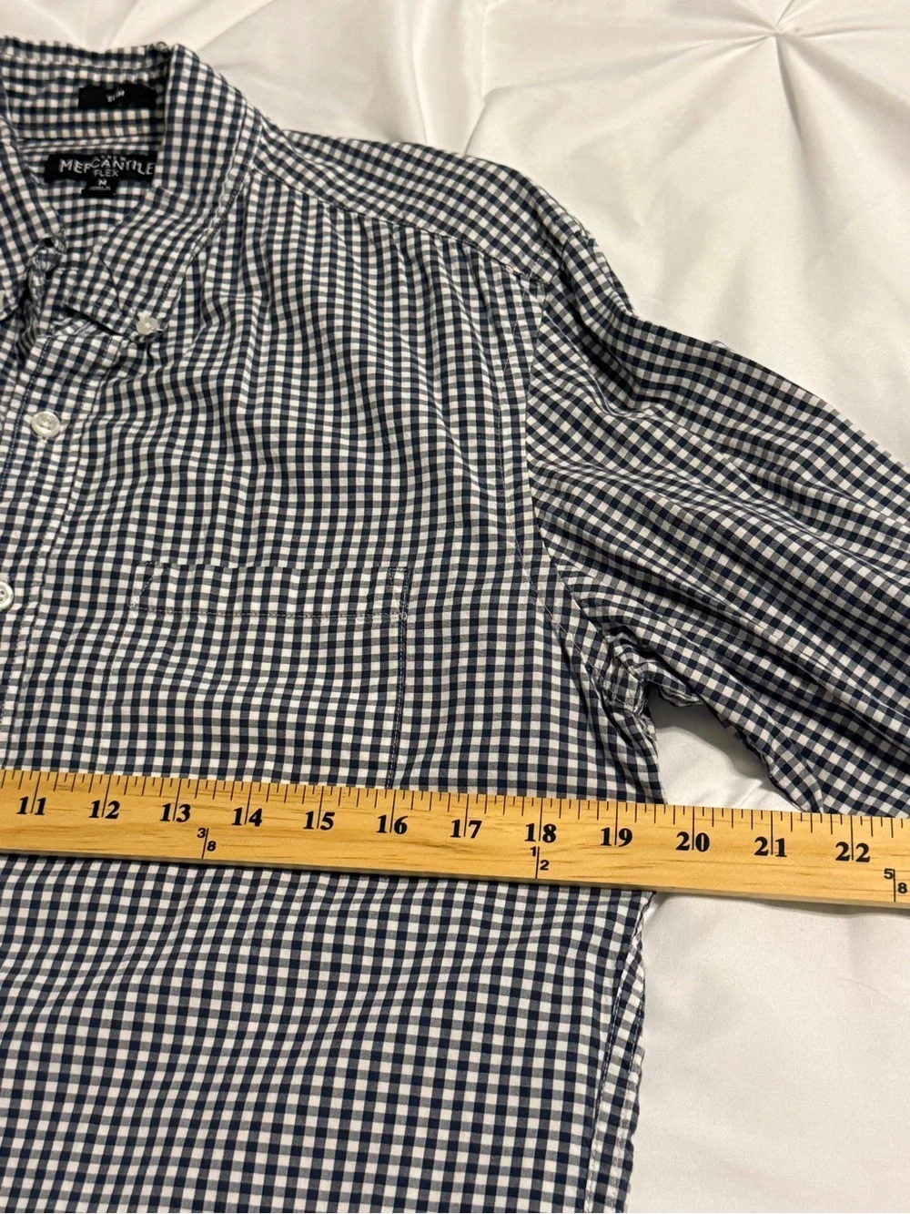 J. Crew Classic Navy Gingham Button-Down Shirt - Men